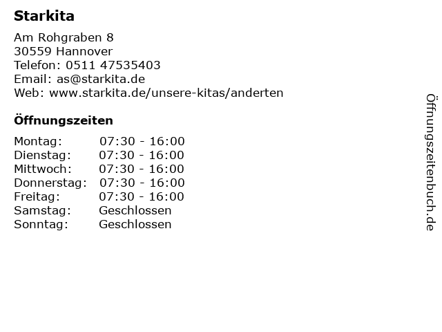 Starkita in Hannover: Adresse und Öffnungszeiten