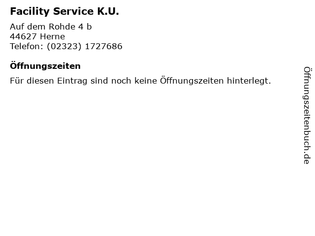 Facility Service K.U. in Herne: Adresse und Öffnungszeiten