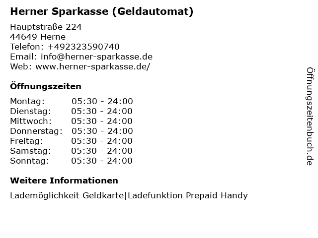 ᐅ Offnungszeiten Herner Sparkasse Geschaftsstelle Wanne