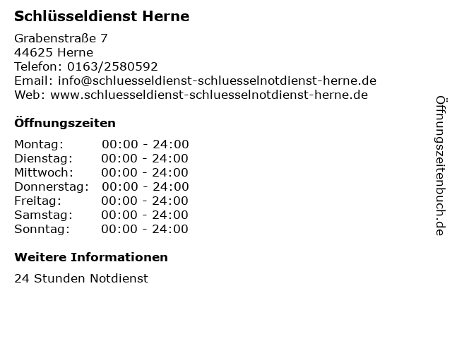 Schlüsseldienst Herne in Herne: Adresse und Öffnungszeiten