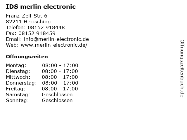 IDS merlin electronic in Herrsching: Adresse und Öffnungszeiten