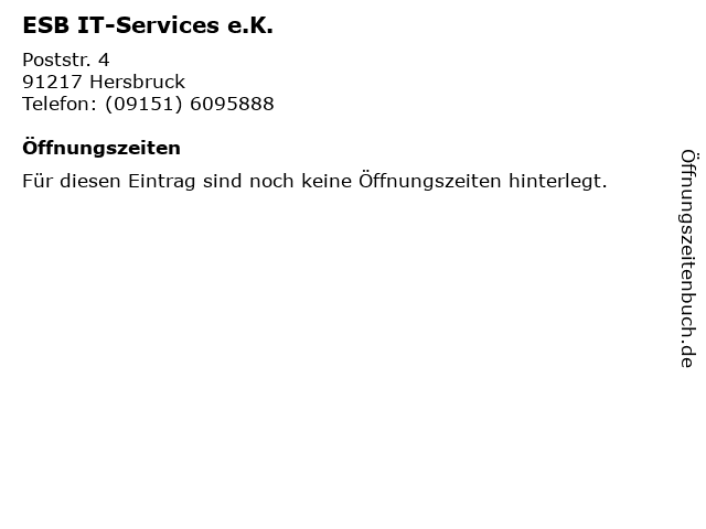 ESB IT-Services e.K. in Hersbruck: Adresse und Öffnungszeiten