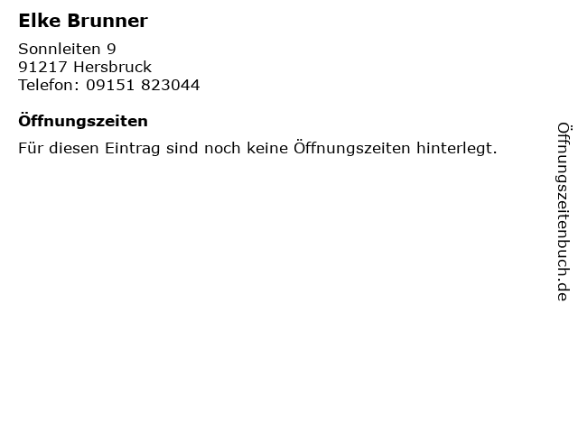 Elke Brunner in Hersbruck: Adresse und Öffnungszeiten