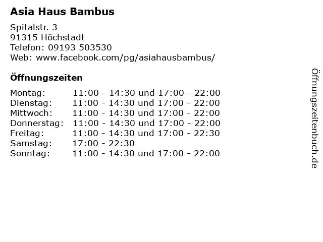 Asia Haus Bambus Höchstadt Speisekarte Asia Haus Bambus Höchstadt Speisekarte