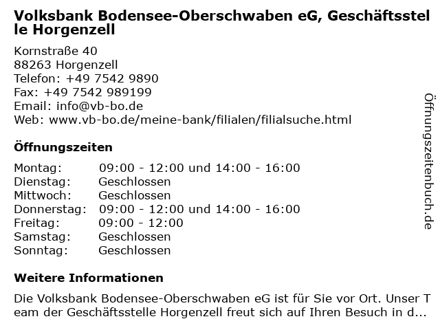 ᐅ Offnungszeiten Vr Bank Ravensburg Weingarten Eg
