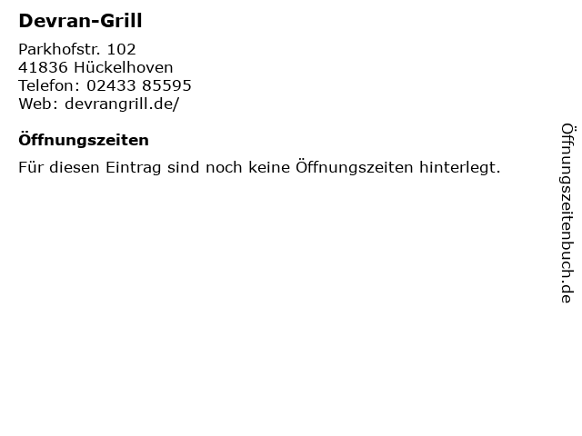 Devran-Grill in Hückelhoven: Adresse und Öffnungszeiten