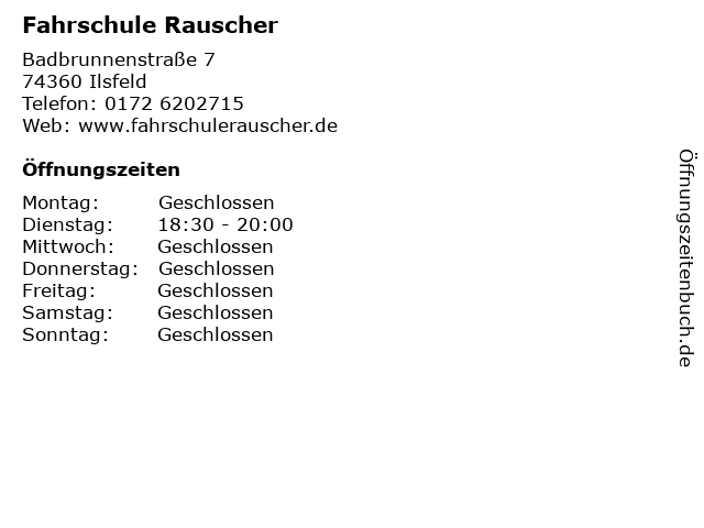 Fahrschule Rauscher in Ilsfeld: Adresse und Öffnungszeiten