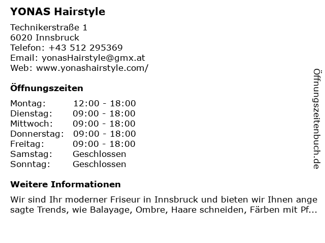 ᐅ Offnungszeiten Friseur Yonas Hairstyle
