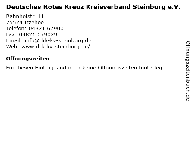 Deutsches Rotes Kreuz Kreisverband Steinburg e.V. in Itzehoe: Adresse und Öffnungszeiten