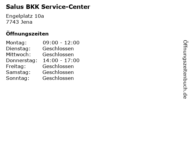Salus BKK Service-Center in Jena: Adresse und Öffnungszeiten
