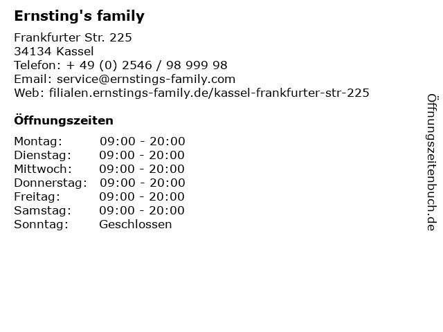 Ernsting's family in Kassel: Adresse und Öffnungszeiten