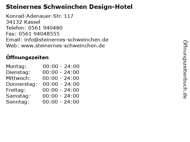 Steinernes Schweinchen Design-Hotel in Kassel: Adresse und Öffnungszeiten