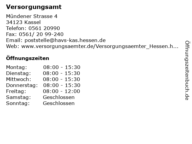 Versorgungsamt telefonnummer