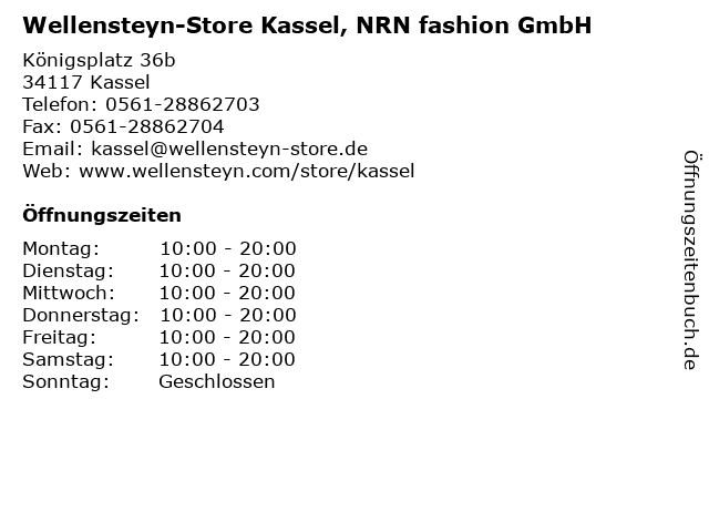 Wellensteyn-Store Kassel, NRN fashion GmbH in Kassel: Adresse und Öffnungszeiten