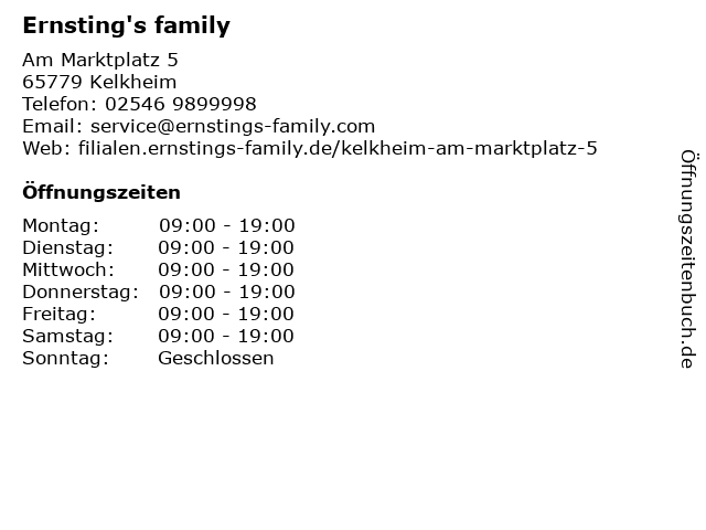 Ernsting's family in Kelkheim: Adresse und Öffnungszeiten