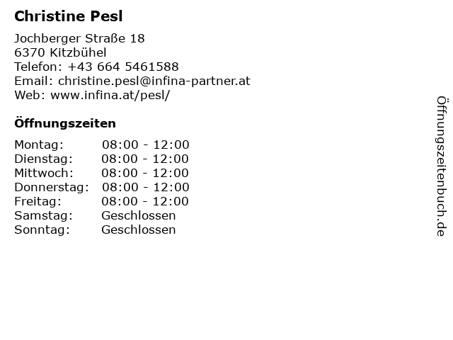 Christine Pesl in Kitzbühel: Adresse und Öffnungszeiten