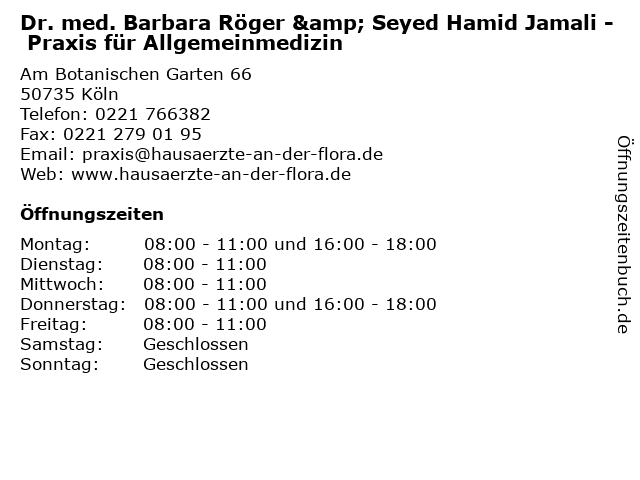 ᐅ Offnungszeiten Gemeinschaftspraxis Hausarzte An Der Flora