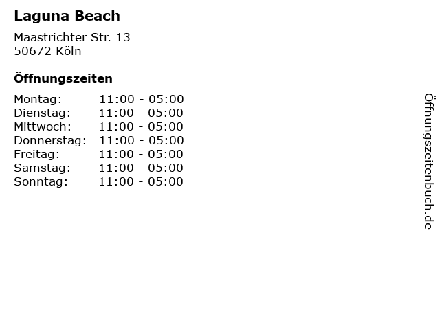 Laguna Beach in Köln: Adresse und Öffnungszeiten