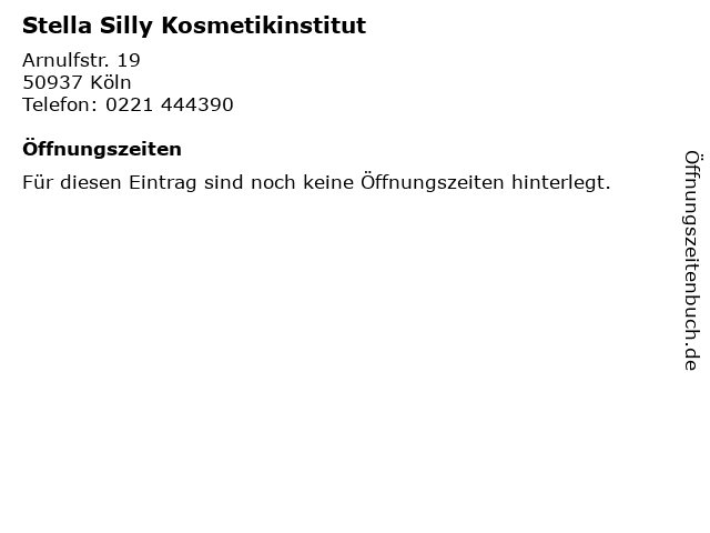 Stella Silly Kosmetikinstitut in Köln: Adresse und Öffnungszeiten