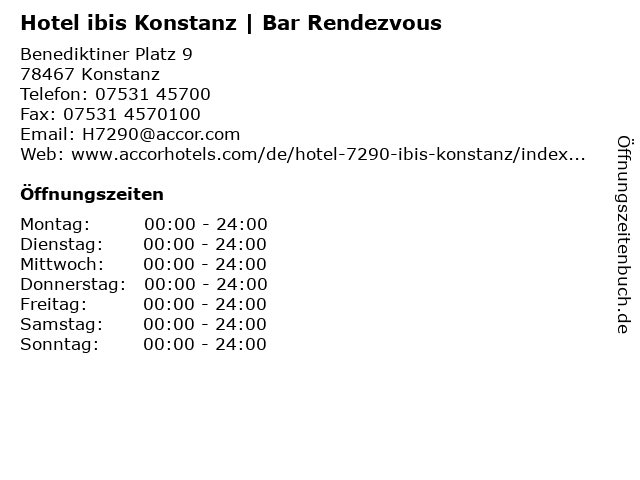 Hotel ibis Konstanz | Bar Rendezvous in Konstanz: Adresse und Öffnungszeiten