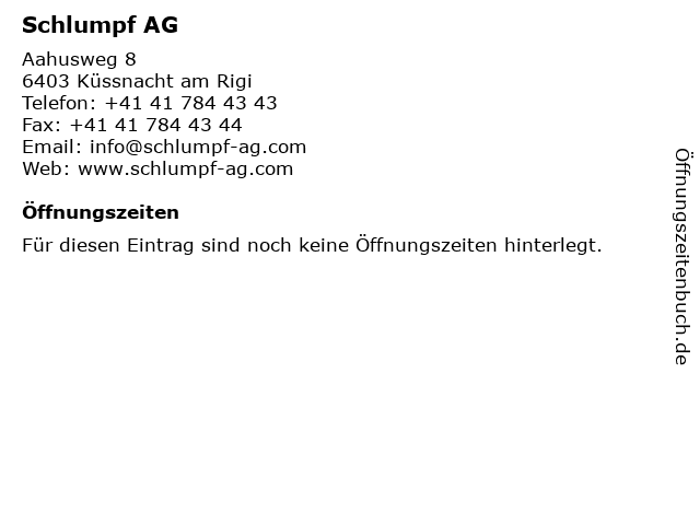 Schlumpf AG in Küssnacht am Rigi: Adresse und Öffnungszeiten