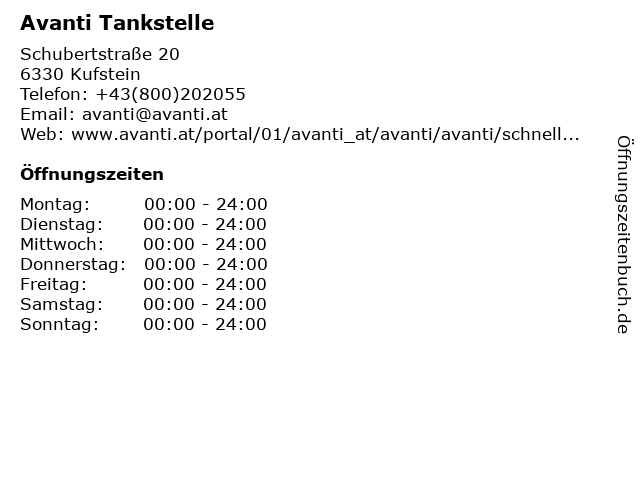 Avanti Tankstelle in Kufstein: Adresse und Öffnungszeiten