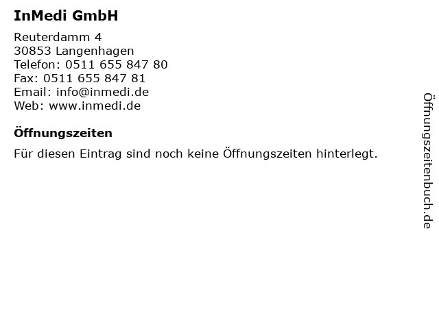 InMedi GmbH in Langenhagen: Adresse und Öffnungszeiten