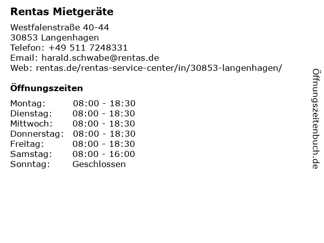 Rentas mietgeräte langenhagen