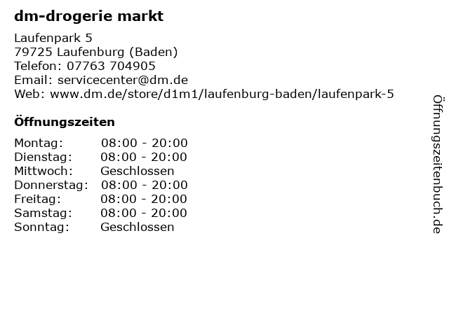 dm-drogerie markt in Laufenburg (Baden): Adresse und Öffnungszeiten