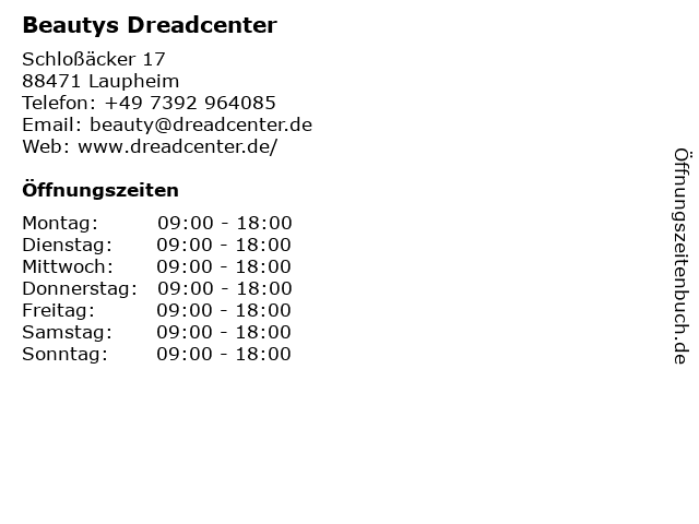 Beautys Dreadcenter in Laupheim: Adresse und Öffnungszeiten