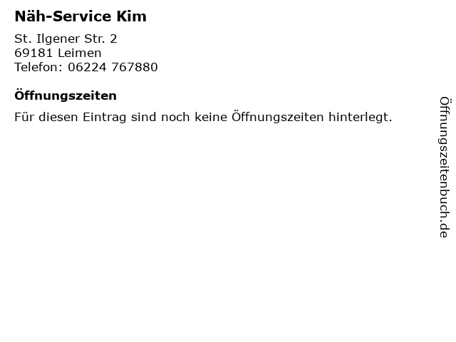 Näh-Service Kim in Leimen: Adresse und Öffnungszeiten