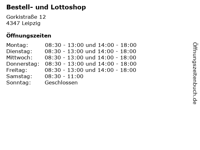 Bestell- und Lottoshop in Leipzig: Adresse und Öffnungszeiten