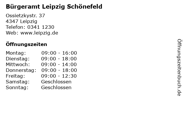 Bürgeramt leipzig schönefeld