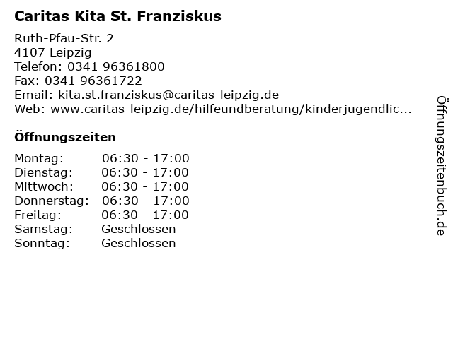 Caritas Kita St. Franziskus in Leipzig: Adresse und Öffnungszeiten
