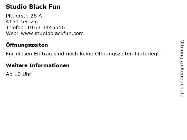Studio black fun leipzig