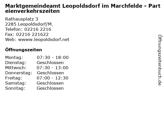 Leopoldsdorf Im Marchfelde Single Börse