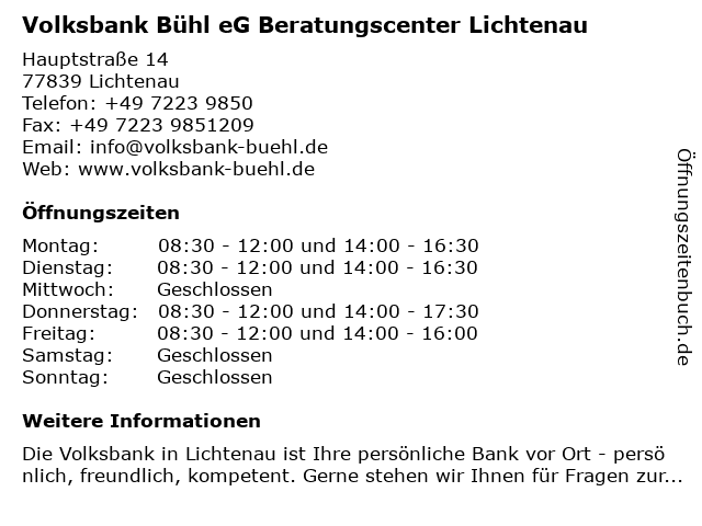 Volksbank Lichtenau öffnungszeiten Volksbank Lichtenau öffnungszeiten
