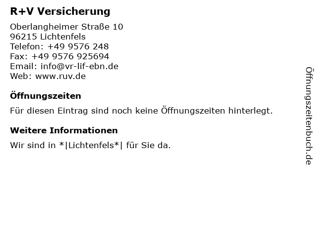 ᐅ Offnungszeiten Raiffeisen Volksbank Lichtenfels Itzgrund Eg