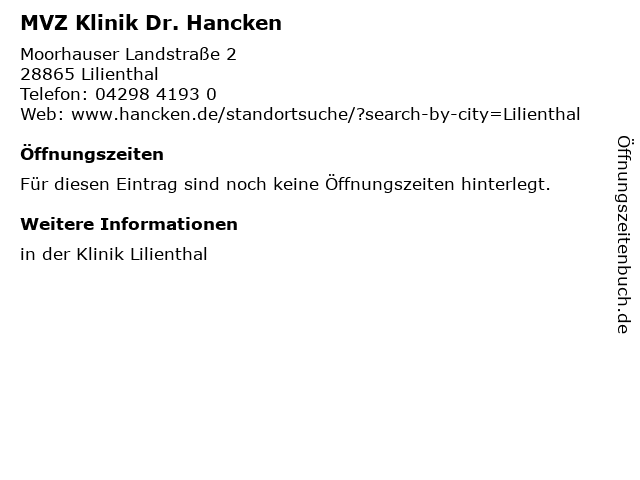 Dr. med. Gerhild Tegeler in Lilienthal: Adresse und Öffnungszeiten