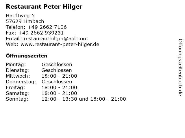 Hilger Limbach Hilger Limbach
