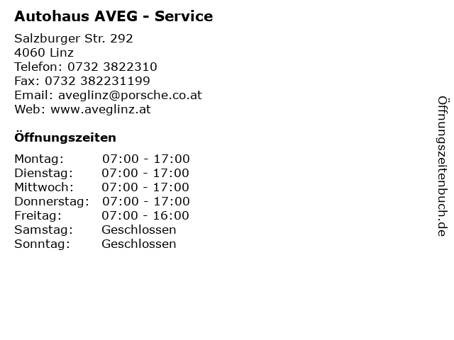 Autohaus AVEG - Service in Linz: Adresse und Öffnungszeiten