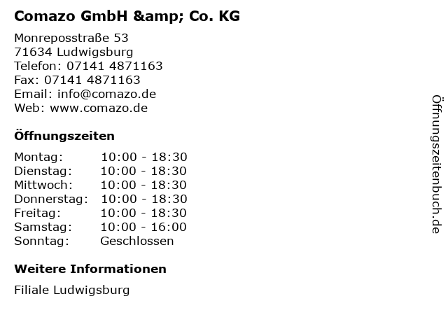 Comazo GmbH & Co. KG in Ludwigsburg: Adresse und Öffnungszeiten