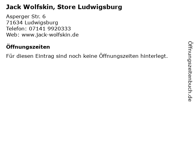 Jack Wolfskin, Store Ludwigsburg in Ludwigsburg: Adresse und Öffnungszeiten