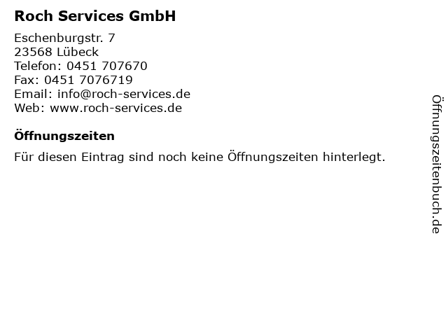 Roch Services GmbH in Lübeck: Adresse und Öffnungszeiten