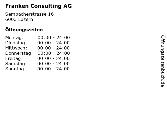 Franken Consulting AG in Luzern: Adresse und Öffnungszeiten