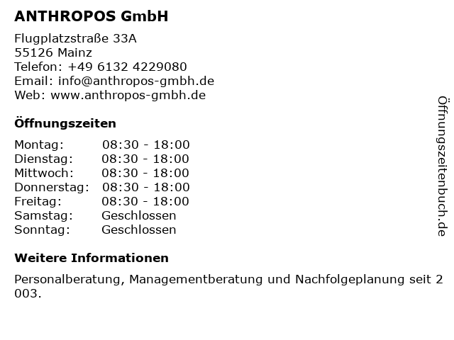 ᐅ Offnungszeiten Anthropos Personalberatung Gmbh Hauptstrasse 127 In Mannheim