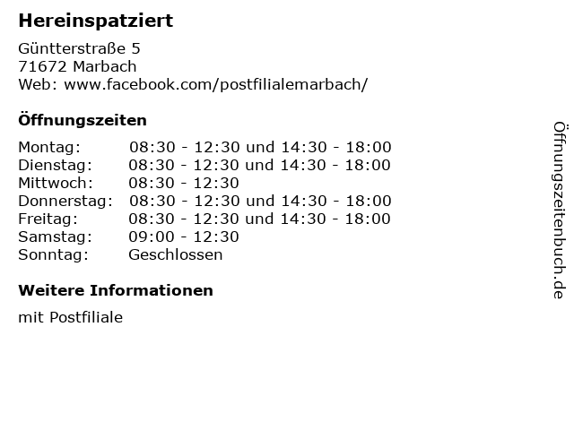 ᐅ Öffnungszeiten „Deutsche Post Filiale“ | Güntterstraße ...