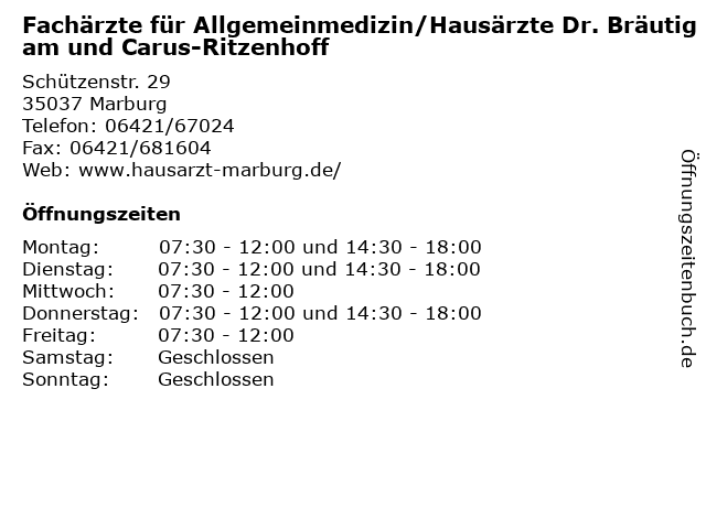 ᐅ Offnungszeiten Facharzte Fur Allgemeinmedizin Hausarzte Dr