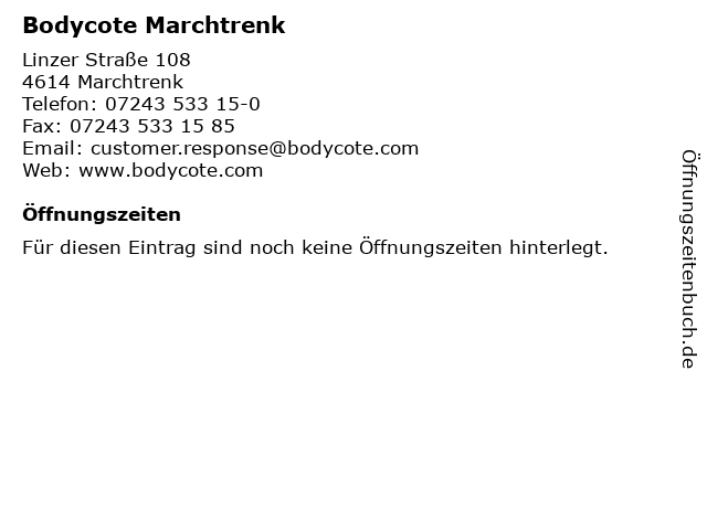 Bodycote Marchtrenk in Marchtrenk: Adresse und Öffnungszeiten