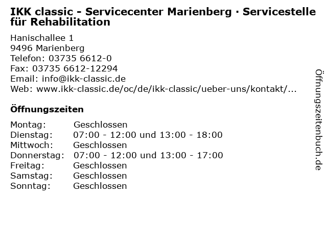 Marienberg IKK%2520classic%2520 %2520Servicecenter%2520Marienberg%2520%25B7%2520Servicestelle%2520fuer%2520Rehabilitation 331080O